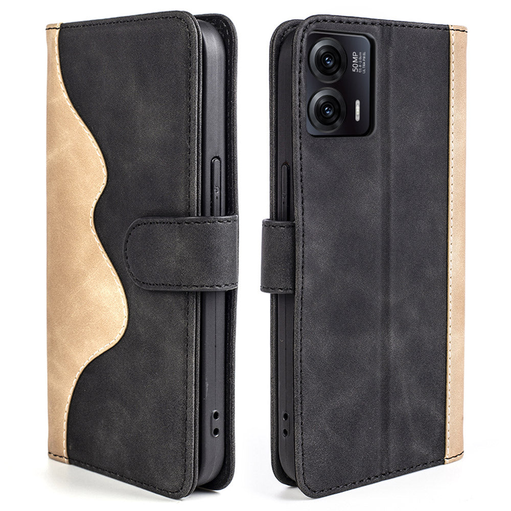 Phone Case For Motorola Moto G73 5G Dual Color Splicing Wallet Stand PU Leather Protective Phone Cover Phone Case For Motorola Moto G73 5G Dual Color Splicing Wallet Stand PU Leather Protective Phone Cover